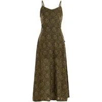 Vishes Sommerkleid Langes Kleid Baumwolle Ornament Print Spaghettiträger Alternative Mode, Boho, Hippie, Ethno, Festival