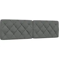 vidaXL Bett Kopfteil-Kissen Dunkelgrau 180 cm Stoff (1-tlg)