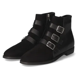 42Plus Stiefeletten  Schwarz - Gr. 42 -  Echt Leder