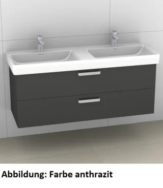 Artiqua 415 Waschtischunterschrank für Pro S 814968 Anthrazit Hochglanz, 415-WU2L-L59-7015-51 415-WU2L-L59-7015-51