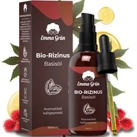 Emma Grün Körperöl Rizinus Öl Kaltgepresst 100ml [100% REIN], ‎Kaltgepresst, Unraffiniert, Hexanfrei