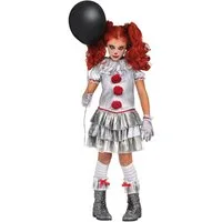 Fun World Clown-Kostüm Penny Vice Clown - Karneval Faschingskostüm Kinder, Das IT-Girl unter den Horrorclown-Kostümen!