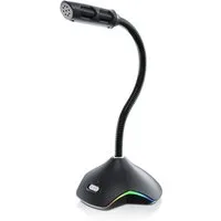 CSL Standmikrofon, USB Desktop Mikrofon mit RGB Beleuchtung, RMP 900 Tischmikrofon