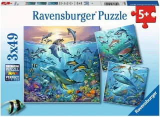 Tierwelt des Ozeans - Ravensburger Kinderpuzzle 05149 [3x49 Teile]