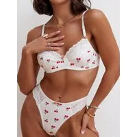 Elegant Love Set: Bügel-BH Sexy Dessous-Set mit mit Spitze – Reizwäsche (Set, 2-tlg., mit String) Lingerie – sinnliches BH-Set mit passendem Tanga-Slip