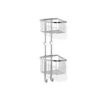 Giese Twin-Set Duschkorb 3002002 werkzeuglos abnehmbar, 2 Haken, 2 Körbe