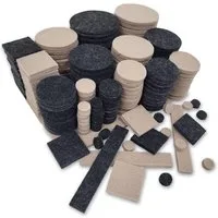 ToCi Filzgleiter Filzgleiter 300 Stk. Schwarz/Beige Mix selbstklebend Möbel Bodenschutz