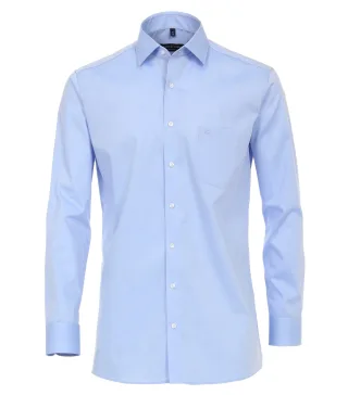 CASAMODA - Popeline Hemd unifarben extra langer Arm 69cm blau - Gr. - 48