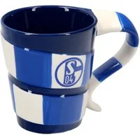 FC Schalke 04 Tasse Kaffeebecher Schal Blockstreifen 0,3l