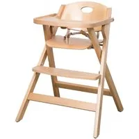 roba® Hochstuhl Platzsparender Klapphochstuhl, Baby- & Kinderhochstuhl aus Holz