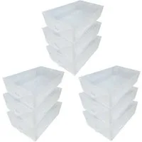 Dynasun Schuhbox Schuhbox PP368T (9 St), Schuhaufbewahrungsbox Platzsparendes, stapelbares Robust, staubfrei