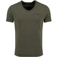 Key Largo T-Shirt Water vintage Look uni Basic MT00780 V-Ausschnitt unifarben kurzarm slim fit