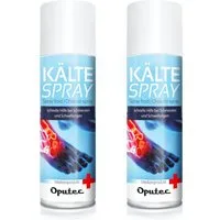 Oputec Erste-Hilfe-Set 2 x 400ml Oputec Kältespray Klassisch - Erste-Hilfe Kühlspray Eisspray, Made in Germany