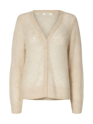 selected women - SLFMAYER LS KNIT STRUCTURE CARDIGAN Birch - Gr. - L