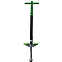 relaxdays Hüpfspielzeug Pogo Stick für Kinder 35 kg, Schwarz-Grün