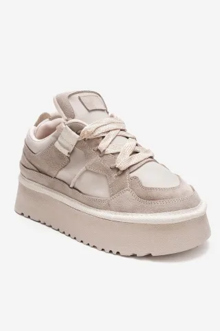 Riven Leder Plateau Turnschuh Damen