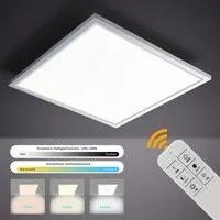 IMPTS LED Deckenleuchte Panel Deckenlampe mit Fernbedienung Ultraflach, Dimmbar Farbwechse, Dimmfunktion, LED fest integriert, Tageslichtweiß, Warmweiß, Kaltweiß, LED Panel eckig Weiß Dimmbar Küche Wohnzimmer Arbeitszimmer