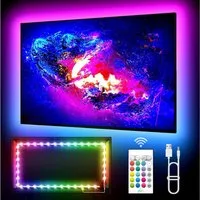 Lapalife LED-Streifen USB TV-Hintergrundbeleuchtung mit Musik Sync, RGB LED TV Lichter, Mit Fernbedienung, Bluetooth App, für HDTV & Zimmer