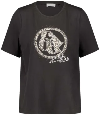 GERRY WEBER Collection - T-Shirt mit Frontprint schwarz - Gr. - 36