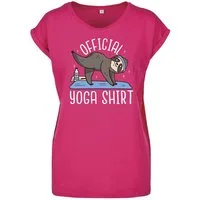 Youth Designz Print-Shirt "Official Yoga Shirt" Damen T-Shirt Statement oder Geschenk Motiv mit stylischen Entspannten Aufdruck
