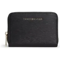 Tommy Hilfiger Geldbörse TH MODERN COMPACT ZA, Damen Geldbeutel, Portemonnaie mit Logo-Schriftzug
