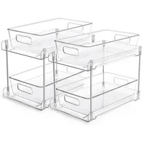 TUWENA Organizer Multifunktionale Spülschrank, Doppelschicht Unterschrank Schließfach (2 St), für Spüle, Küche, Badezimmer