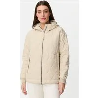 camel active Steppjacke mit Kapuze Langarm Markenlabel