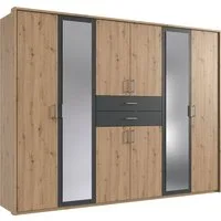 Wimex Kleiderschrank Diver Drehtürenschrank mit Spiegel, 180, 225 o. 270cm breit Bestseller Schlafzimmerschrank wahlweise 3 Innenausstattungen