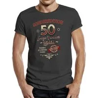 RAHMENLOS® T-Shirt Geschenk zum 50. Geburtstag - Sonderedition 50 pralles Leben