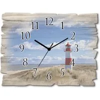 Artland Wanduhr Leuchtturm Sylt (wahlweise mit Quarz- oder Funkuhrwerk, lautlos ohne Tickgeräusche)
