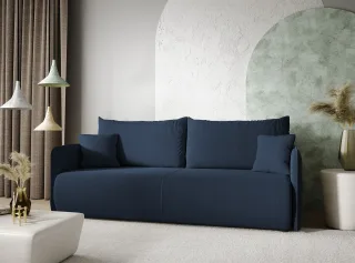 Sofa 2-Sitzer mit Schlaffunktion CALGARY Stoff Curio Dunkelblau
