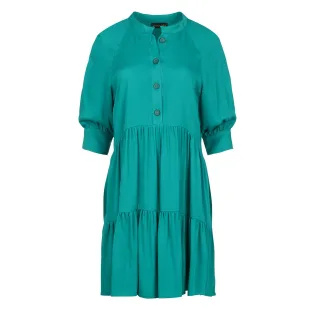 Lockeres Grünes Rüschenkleid