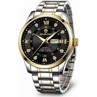 Toomoke Quarzuhr Quarzuhr Herren, Herrenuhr Chronograph, Edelstahlarmband, (Quarzuhr mit Luminous & Kalender, Multifunktions-Armbanduhr für Männer), Wasserdicht 30 m, 41 mm Gehäuse
