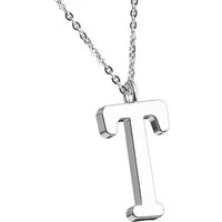 Taffstyle Kette mit Anhänger Damen Halskette Buchstaben Anhänger Kette Silber Schlicht Dezent A-Z (Personalisierte Halskette mit Buchstaben stilvoll und zeitlos - Geschenkidee)
