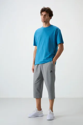 Herren Mid-Waist Weitbeinige Capri-Shorts