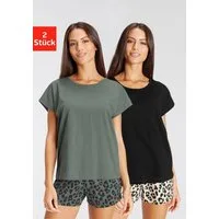 Vivance Dreams by Lascana Shorty (Packung, 4 tlg., 2 Stück) mit Animal-Print
