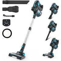 INSE Akku-Hand-und Stielstaubsauger V770 200W,45Kpa Saugkraft,45 Minuten,Selbststehend, Abnehmbarer Akku, 200 W, beutellos, 70dB Ultra-leise,Anti-Tangle-Bürste, Ultraleichter Handstaubsauger