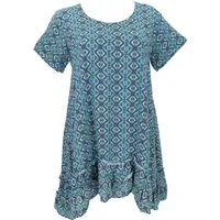 Guru-Shop Midikleid Boho Strandkleid, Minikleid - blau alternative Bekleidung