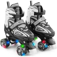 Apollo Rollschuhe LED Rollschuhe größenverstellbar Super Quads X-Pro, größenverstellbare Roller Skates für Mädchen und Jungen - Größen 31-42