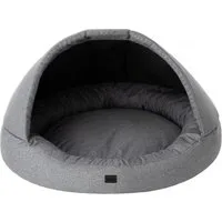 Hobbydog Hundehütte Ramzes 2-in-1 aus Ökoleinen mit herausnehmbarer Matratze, maschinenwaschbarer Bezug, wasserabweisend, 2 Größen