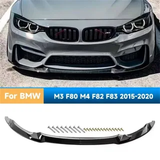 CS Style Front Bumper Lip Splitter Diffuser Spoiler for BMW M3 F80 M4 F82 F83 2015-2020 Car Accessory Lower Bumper Guard