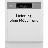 BEKO teilintegrierbarer Geschirrspüler BDSN36541XP, 8,9 l, 15 Maßgedecke, Doppelt gut organisiert – inklusive Besteckschublade und Besteckkorb