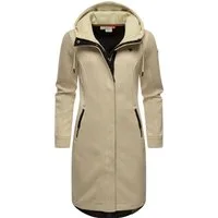 Ragwear Kurzmantel Letti Long Bonded Übergangsmantel aus Rippstrick mit Kapuze