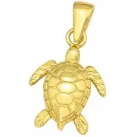 ALEXANDER YORK Kettenanhänger SCHILDKRÖTE in Gold, 925 Sterling Silber