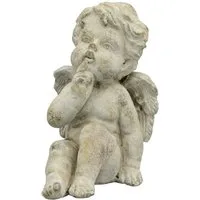 Exner GmbH Garten- & Wohnaccessoires Dekoobjekt Engel Valo - Zement - 17x8,5x12 cm, 11,5x10,5x15 cm, 13x10,5x15,5 cm