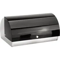 Cheffinger Brotkasten Roll-Brotkasten Brotbox Brotbehälter Edelstahl Cheffinger Schwarz