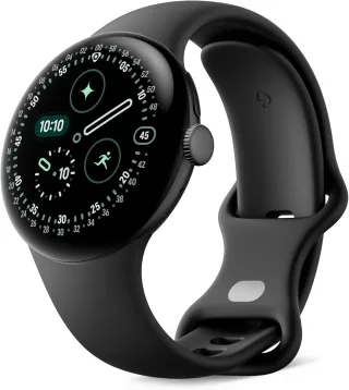 Google Pixel Watch 4 [WiFi + LTE inkl. Kautschuk-Armband obsidian] 41mm Aluminiumgehäuse matte black