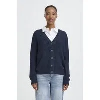 OXMO Strickjacke OXEdna Modischer Grobstrick-Cardigan mit V-Ausschnitt
