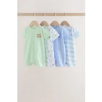Next Strampler Strampelanzüge aus Jersey, 4er-Pack (4-tlg)