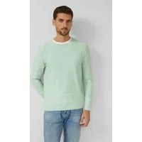 s.Oliver Longpullover Strickpullover Strickpullover mit Flammgarnstruktur und Rollkante